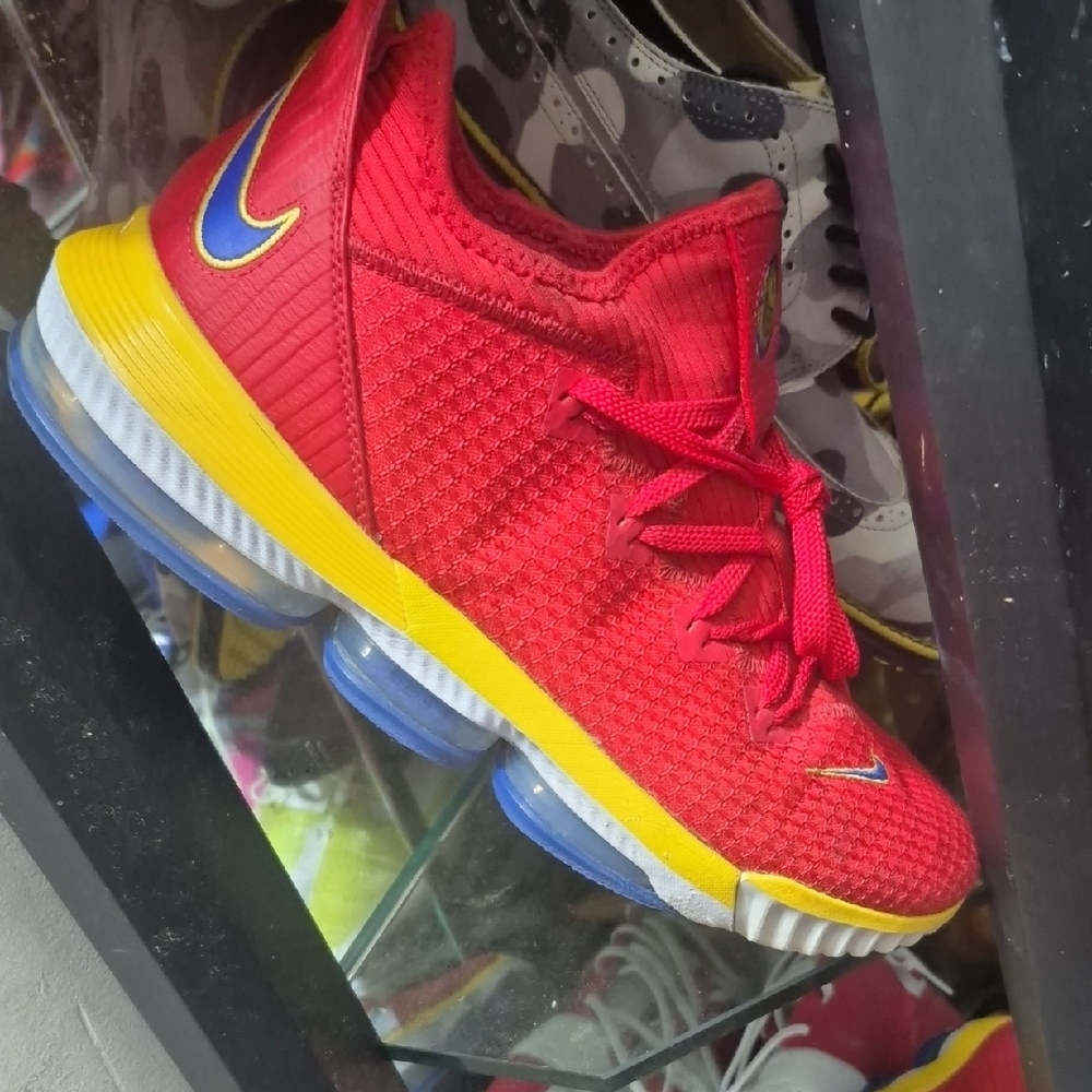Nike Men Vibrant Red and Yellow Sneakers